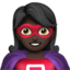 Woman Superhero（暗い肌色） (Apple)