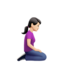 Woman Kneeling Facing Right（明るい肌色） (Apple)