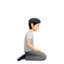 Person Kneeling Facing Right（明るい肌色） (Apple)