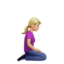 Woman Kneeling Facing Right（やや明るい肌色） (Apple)