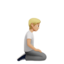 Person Kneeling Facing Right（やや明るい肌色） (Apple)