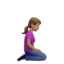 Woman Kneeling Facing Right（中間の肌色） (Apple)