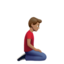 Man Kneeling Facing Right（中間の肌色） (Apple)