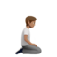 Person Kneeling Facing Right（中間の肌色） (Apple)