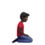 Man Kneeling Facing Right（暗い肌色） (Apple)