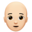 Person: Bald（明るい肌色） (Apple)