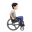 Person In Manual Wheelchair Facing Right（明るい肌色） (Apple)