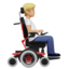 Person In Motorized Wheelchair Facing Right（やや明るい肌色） (Apple)