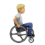 Person In Manual Wheelchair Facing Right（やや明るい肌色） (Apple)