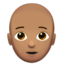 Person: Bald（中間の肌色） (Apple)