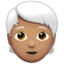 Person: White Hair（中間の肌色） (Apple)