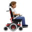 Person In Motorized Wheelchair Facing Right（中間の肌色） (Apple)