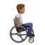 Person In Manual Wheelchair Facing Right（中間の肌色） (Apple)