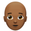 Person: Bald（やや暗い肌色） (Apple)