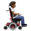 Person In Motorized Wheelchair Facing Right（やや暗い肌色） (Apple)
