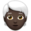 Person: White Hair（暗い肌色） (Apple)