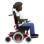 Person In Motorized Wheelchair Facing Right（暗い肌色） (Apple)