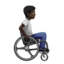 Person In Manual Wheelchair Facing Right（暗い肌色） (Apple)