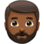 髭の男性（やや暗い肌色） (Apple)