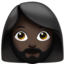 Woman: Beard（暗い肌色） (Apple)