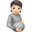 Pregnant Person（明るい肌色） (Apple)