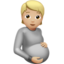 Pregnant Person（やや明るい肌色） (Apple)