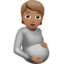 Pregnant Person（中間の肌色） (Apple)