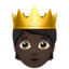 Person With Crown（暗い肌色） (Apple)