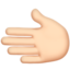 左を向いた手（明るい肌色） (Apple)