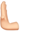 Leftwards Pushing Hand（明るい肌色） (Apple)