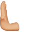 Leftwards Pushing Hand（やや明るい肌色） (Apple)