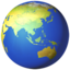 earth globe asia-australia