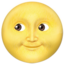 full moon with face