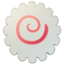 fish cake with swirl design