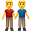two men holding hands