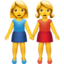 two women holding hands