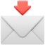 envelope with downwards arrow above