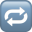 clockwise rightwards and leftwards open circle arrows