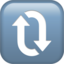 clockwise downwards and upwards open circle arrows