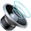 speaker with three sound waves