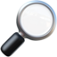 right-pointing magnifying glass