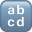 input symbol for latin small letters