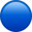 large blue circle