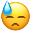face with cold sweat