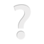 white question mark ornament