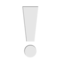 white exclamation mark ornament