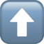 upwards black arrow