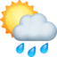 partly sunny rain
