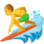 man surfing