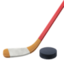 ice hockey stick and puck
